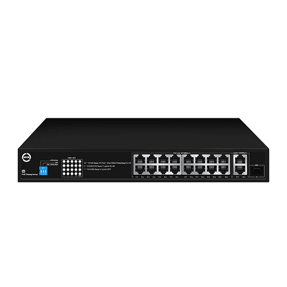 AT-NS-16P2G-1GS-200 (3E) 16-портовый РОЕ коммутатор с 2 Uplink и 1 SFP