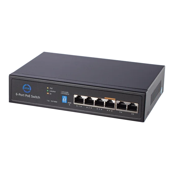 AT-NS-4P2-65 (3F) Неуправляемый РoЕ коммутатор на 6 портов Функция AI-PoE (watchdog) 4 порта 10/100B
