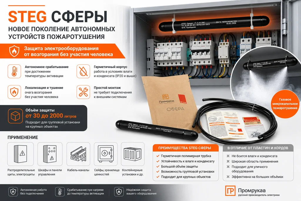 фото Компания Промрукав расширяет ассортимент автономных устройств пожаротушения STEG фото Компания Промрукав расширяет ассортимент автономных устройств пожаротушения STEG