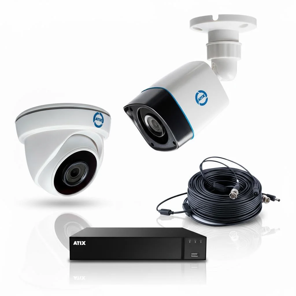 Комплект видеонаблюдения AHD 1 внутренняя видеокамера, 1 уличная видеокамера 2 Мп 