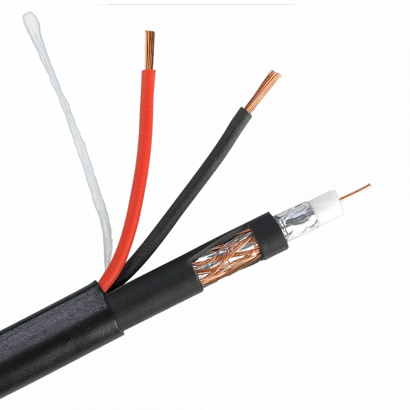 РК 75+2x0.75 (48) кабель РVC внешний, черный. Для видеонаблюдения