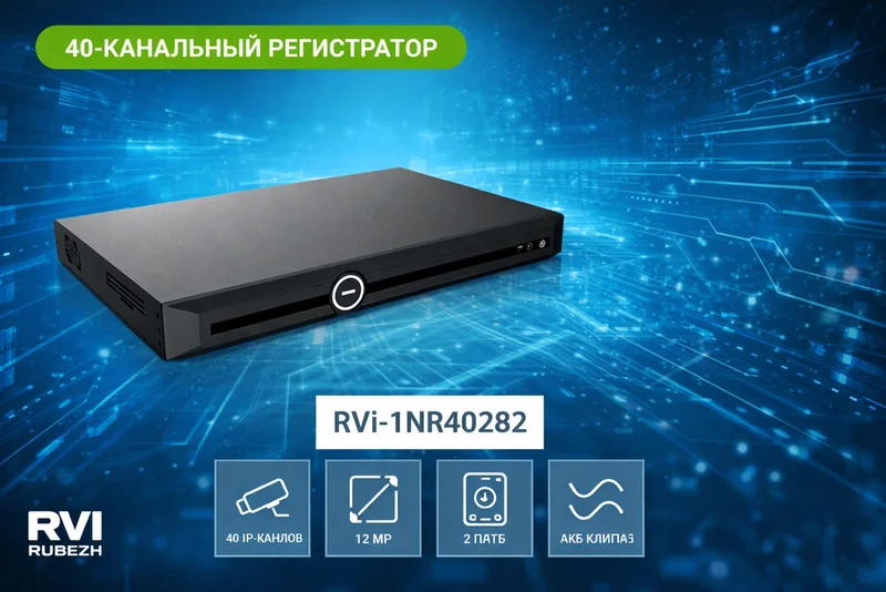 фото Компания RVi GROUP сообщает о новинке - RVi-1NR40282 40-канальный регистратор