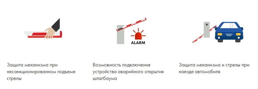 Отличительные особенности шлагбаума GS16 Отличительные особенности шлагбаума GS16