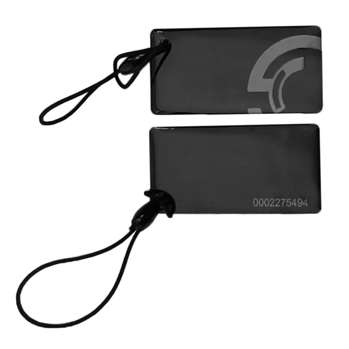 TS-IDKey Прямоугольный RFID-брелок формата Em-Marin c полиуритановым покрытием, цвет - чёрный. в наличии на складе в Ижевске