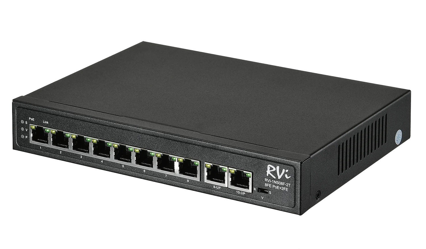 RVi-1NS08F-2T Настольный коммутатор RVi c поддержкой PoE