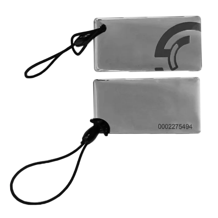 TS-IDKey Прямоугольный RFID-брелок формата Em-Marin c полиуритановым покрытием, цвет - серый. в наличии на складе в Ижевске