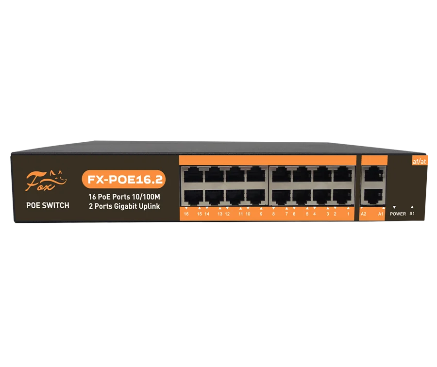 FX-POE16.2 Сетевой коммутатор 18 портов, 2 порта UPLINK 10/100/1000 Мбит/