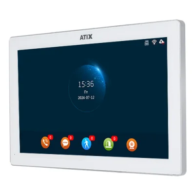 AT-I-M1012F/IW White Цветной домофон сенсорным экраном 10 дюймов