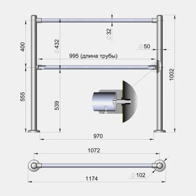 Комплект ограждения 3V 1,0 м