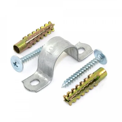 Комплекты для крепления ОКЛ с использованием самореза, дюбеля и скобы СМД d19-20 мм (100 шт) 