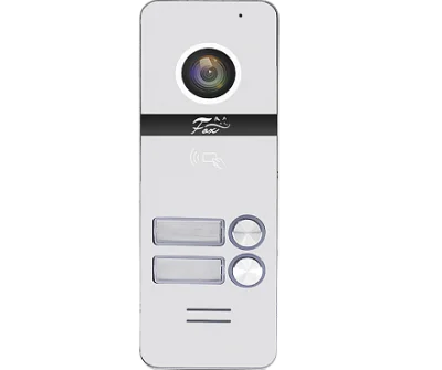 FX-CP80 СЕРЕБРО 2-е КНОПКИ вызывная панель 4-х проводнаяс контроллером и считывателе