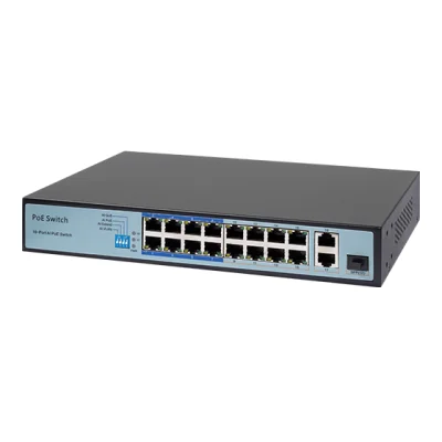 AT-NS-16P2G-1GS-150 (F) 16 портовый РОЕ коммутатор с 2 Uplink и 1 SFP Функция  AI-PoE (watchdog) Рас