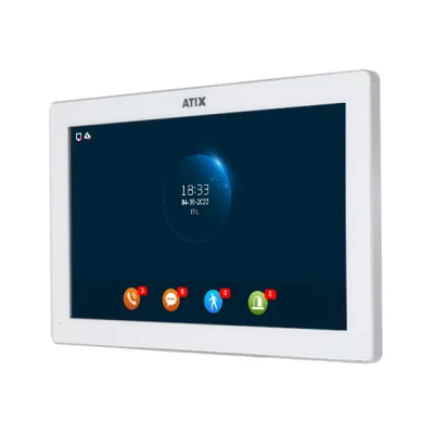 AT-I-M1011F/IW White Цветной WIFI домофон FHD с IPS сенсорным экраном 10 дюймов