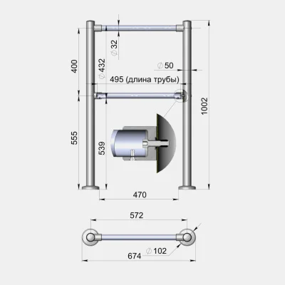 Комплект ограждения 3V 0,5 м