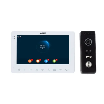AT-I-K711F/T White Комплект: видеодомофон FHD и видеопанель FHD
