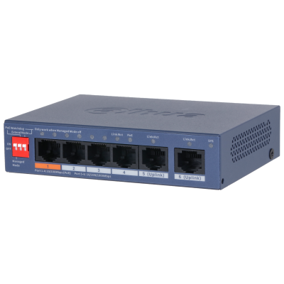 DH-CS4006-4ET2GT-60 Коммутатор сетевой 6 портовый гигабитный неуправляемый с РоЕ