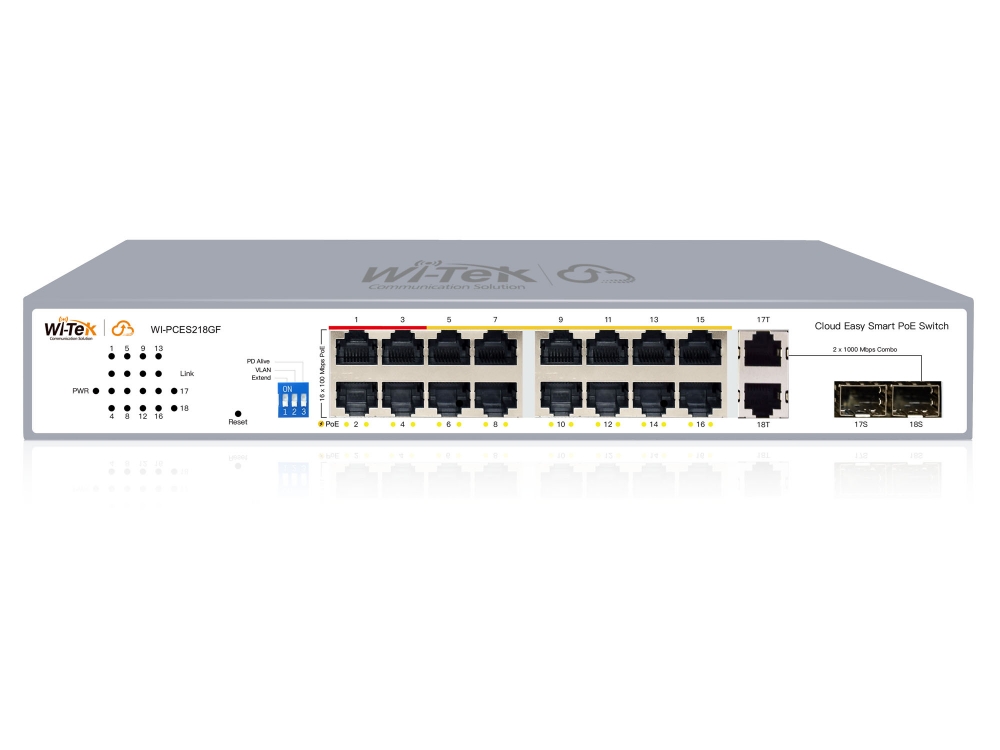 WI-PCES218GF Настраиваемый PoE коммутатор