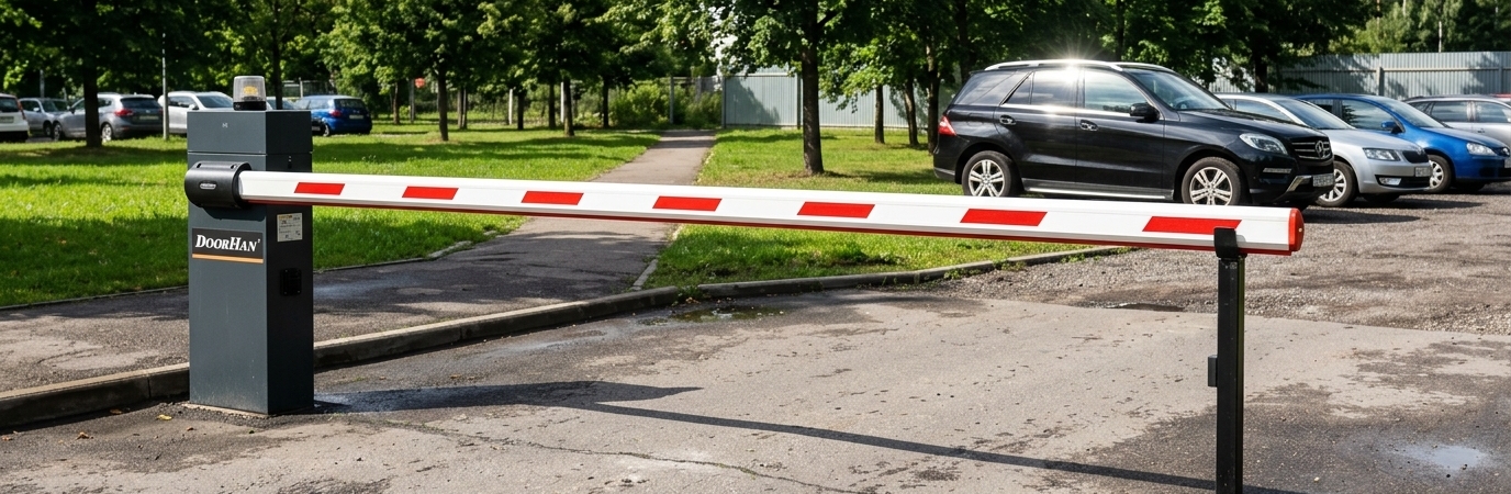 Установка шлагбаума на парковке