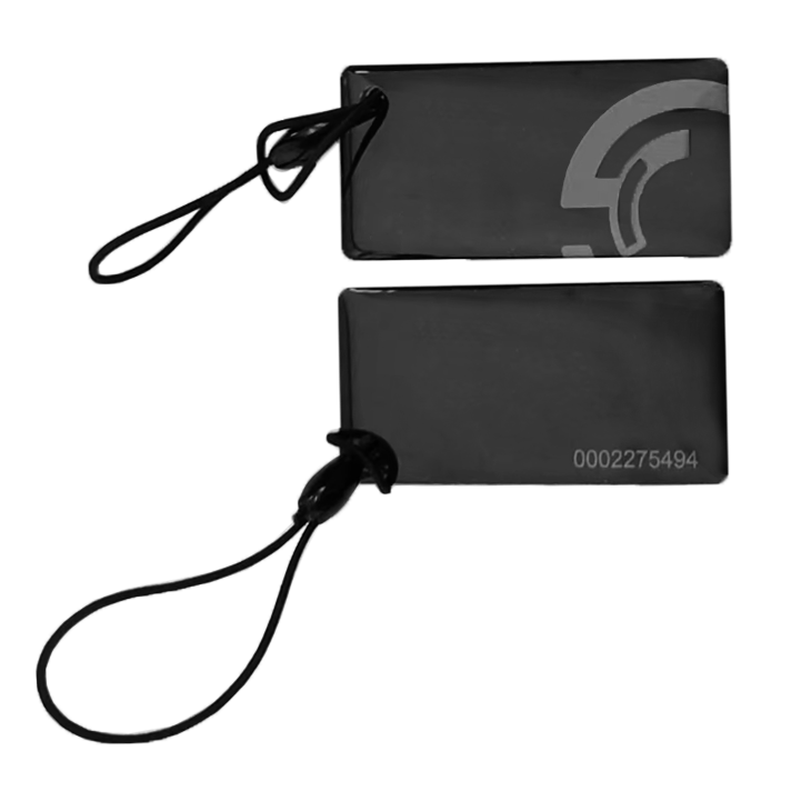 TS-IDKey Прямоугольный RFID-брелок формата Em-Marin c полиуритановым покрытием, цвет - чёрный. в наличии на складе в Ижевске