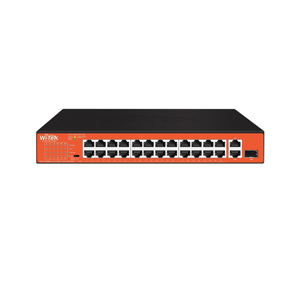 WI-PS526GH Неуправляемый коммутатор 24 PoE порта 