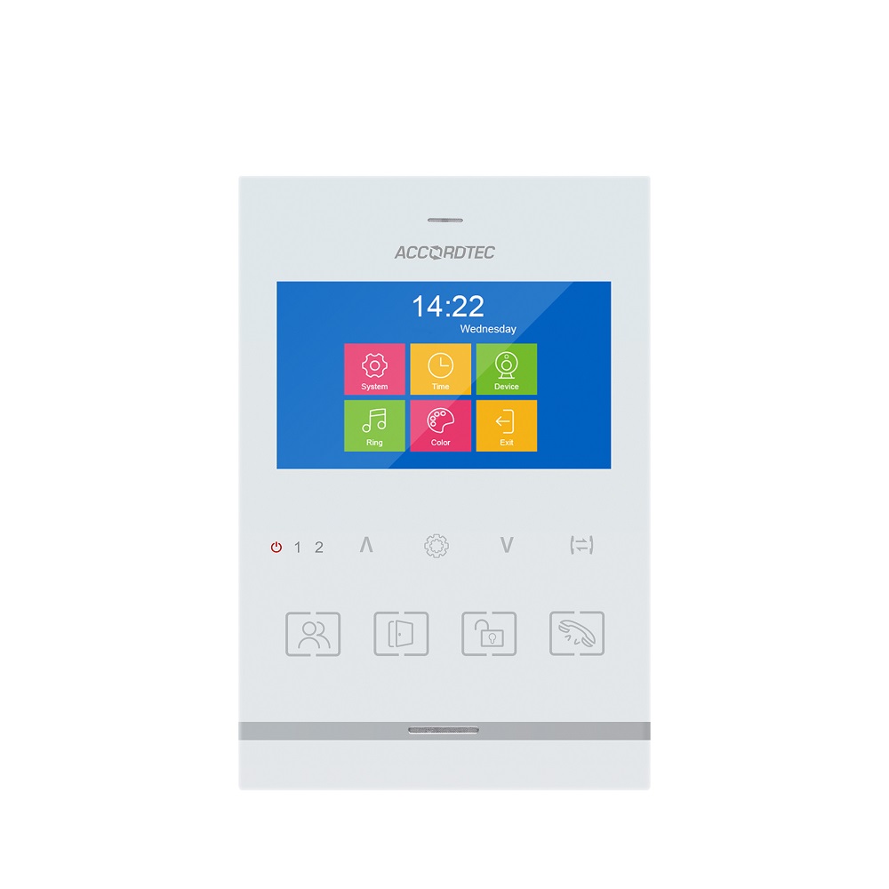 AT-VD434 WH Muon Монитор видеодомофона ACCORDTEC CVBS, 4,3", аналоговый
