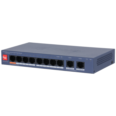 DH-CS4010-8ET2GT-60 Коммутатор сетевой 8 портовый гигабитный неуправляемый с РоЕ