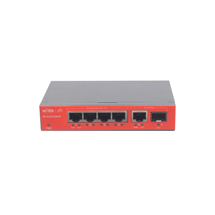 WI-PCES306GF Настраиваемый коммутатор 4 PoE 