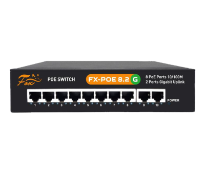 FX-POE8.2G Сетевой коммутатор 10 портов, 2 порта UPLINK 10/100/1000 Мбит/