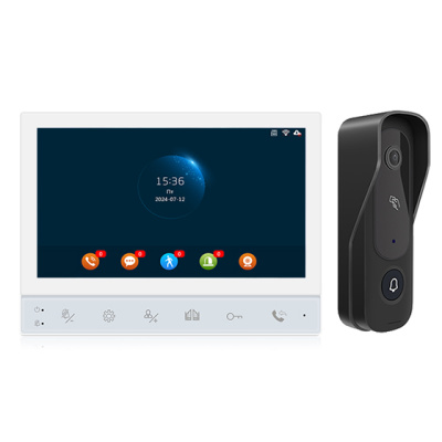 AT-I-K741F/TWСR White Комплект FHD аналоговой домофонии с WiFi и контроллером