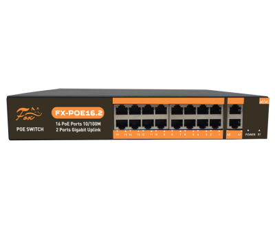 FX-POE16.2 Сетевой коммутатор 18 портов, 2 порта UPLINK 10/100/1000 Мбит/